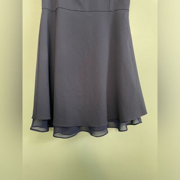 Tobi Womens Navy V Neck Sheer Top Fit and Flare Mini Dress size S - Picture 3 of 9